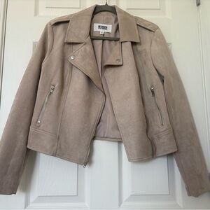 BB Dakota Steve Madden Women Faux Suede Moto Jacket | Medium